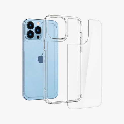ACS03214 - iPhone 13 Pro Max Case Quartz Hybrid in crystal clear showing the back